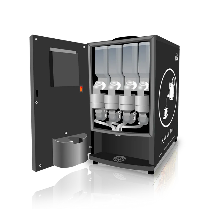 LED Coffee Machine 4 Lane | Four Beverage Options | Fully Automatic Tea & Coffee Vending Machine